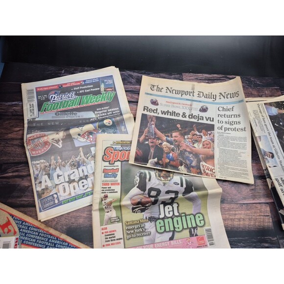 Brady Patriots Lot Herald Cover Parade VHS Game Tickets Pennant VTG 2000s Dad - Picture 8 of 8